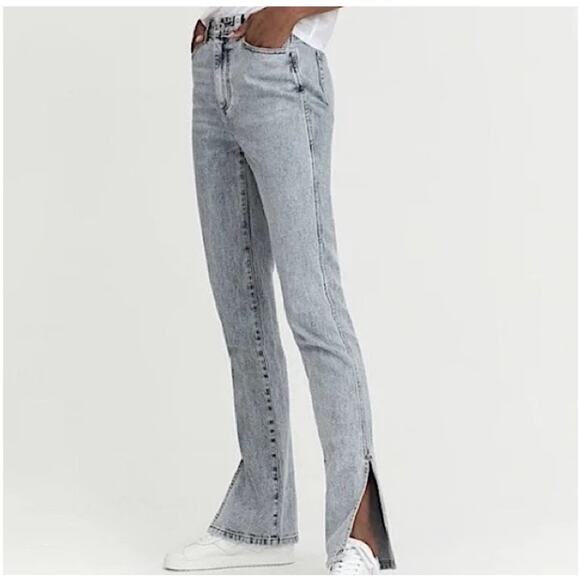 Something Navy Denim - Something Navy Nina Split Hem Skinny Jeans Size 4 Casual Denim Retro Light Wash